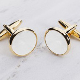 Запонки золото/білий Chrisanne Clover