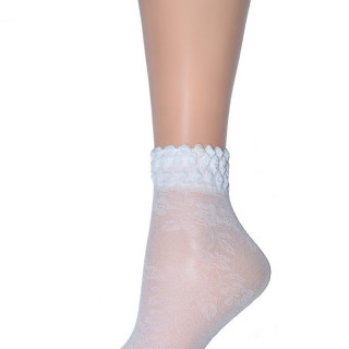 Шкарпетки ажурні (гіпюрові) білі для дівчинки.