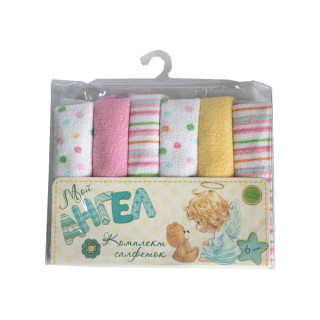 Комплект серветок Мій Ангел, 23х23 см рожевий