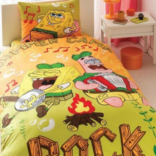 Комплект дитячої постільної білизни TAC Sponge Bob Summer Camp