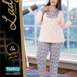 Комплект трикотажний жіночий (піжама) Туреччина, батал