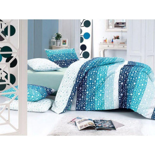 Постільна білизна First choice ranforce євро розмір Maya turkuaz