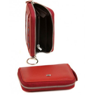 Гаманець жіночий ключниця з натуральної шкіри, гаманець-ключниця червоний колір