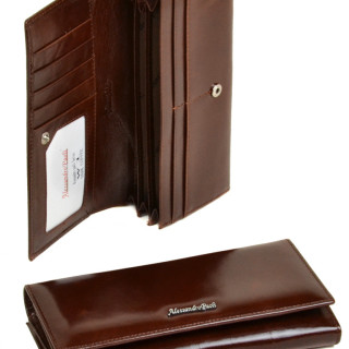 Гаманець жіночий натуральна шкіра, яскраво-червоний (оранж).