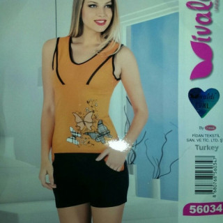 Футболка з шортами, жіночий трикотажний комплект турція