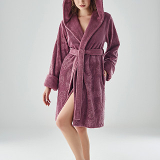 Халат жіночий із капюшоном Nusa ліловий S, M