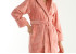 Nusa Халат жіночий із капюшоном Nusa 8665 пудра