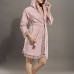 Nusa Халат жіночий із капюшоном Nusa 4200 пудра