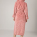 Nusa Халат жіночий із капюшоном Nusa 8655 пудра