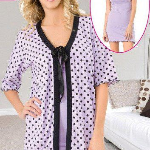 Халат з рубашкою трикотаж x/б, L (46-48р) Халат з рубашкою трикотаж x/б, L (46-48р)