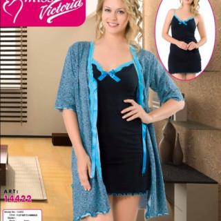 Халат із сорочкою малиновий рожевий