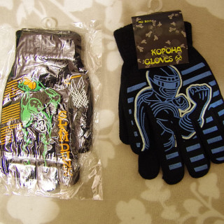 Рукавички в'язані дитячі на байці набір 2 пари