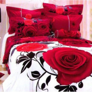 Комплект постільної білизни євро Le Vele, Troyanda, сатин