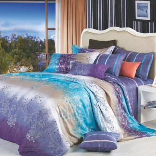 Полуторний комплект постільної білизни Сатин Віола