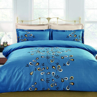 Полуторний комплект постільної білизни Сатин ВУАЛЬ