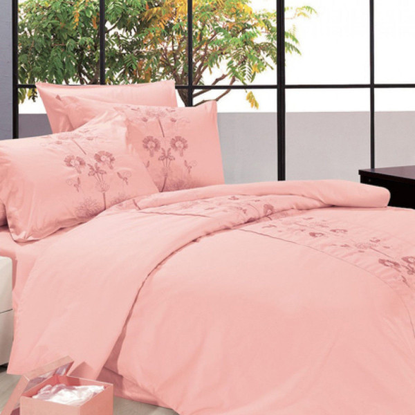 Комплект постільної білизни євро Le Vele, Visaya, сатин вишивка Комплект постільної білизни євро Le Vele, Visaya, сатин вишивка