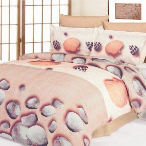 Комплект постільної білизни євро Le Vele, Sheel, сатин Комплект постільної білизни євро Le Vele, Sheel, сатин