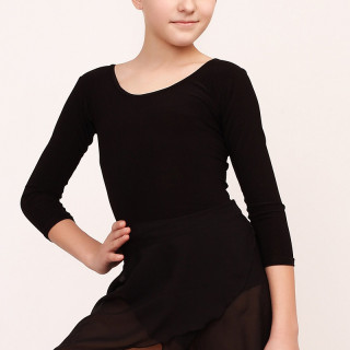 Купальник гімнастичний д/р (34, чорний, бавовняний)