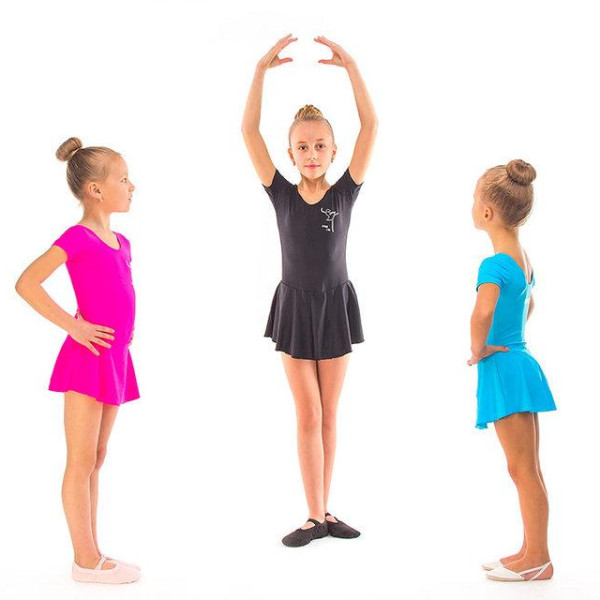 Купальник зі спідницею для хореографії для дівчаток трикотажний для танців і гімнастики. Купальник зі спідницею для хореографії для дівчаток трикотажний для танців і гімнастики.