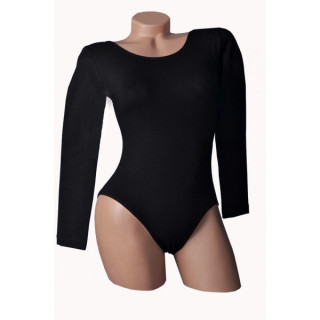Купальник гімнастичний із довгим рукавом для танців, трикотаж бавовняний