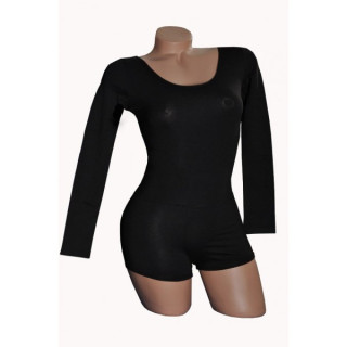 Купальник гімнастичний (трико) із шортами та довгим рукавом для танців трикотаж Унісекс, 140