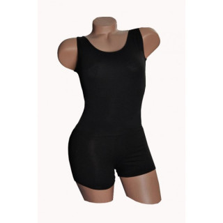 Купальник гімнастичний (трико) із шортами без рукавів для танців трикотаж бавовняного три/б 134, Тренувальний, Трикотаж, Без рукава, Купальник, Гімнастика