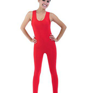 Комбінезон червоний із мікродайвінгу для танців і гімнастики.