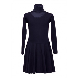 Купальник гімнастичний (трико) зі спідницею для танців, трикотаж.