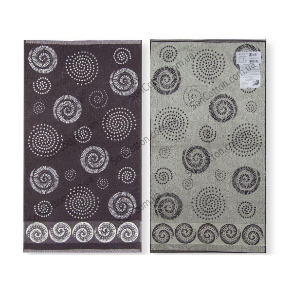 Махровое полотенце жаккардовое лицевое 50*90, дизайн наутилус Махровое полотенце жаккардовое лицевое 50*90, дизайн наутилус