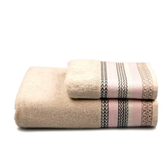 Рушник махровий Етно (бежевий), 70х140см