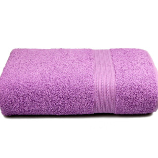 Рушник гладкофарбований з бордюром (бузкове) 70х140 см