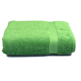 Рушник махровий гладкофарбований з бордюром 70х140 см, 500 г/м2 (зелене)