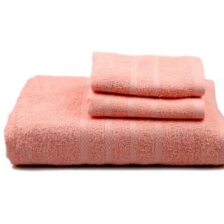 Рушник гладкофарбовий махровий (персикове), 40х70 см
