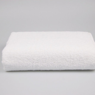 Рушник махровий гладкофарбований з бордюром 70х140 см, 20/2, 500 г/м2 (білий)
