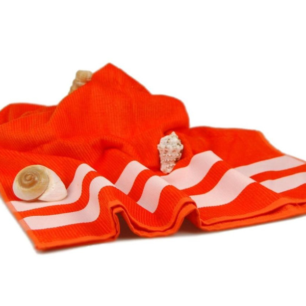 Рушник пляжний велюровий (жовтогарячий), 70х150см Рушник пляжний велюровий (жовтогарячий), 70х150см