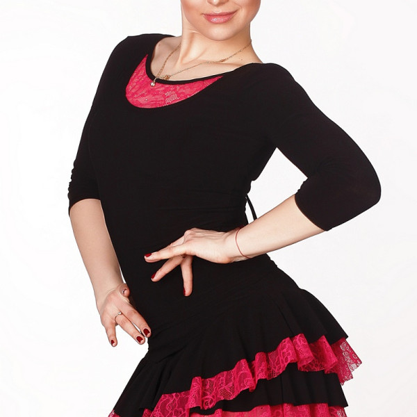 Блуза RLT72180122 Айла (42, чорний, малиновий) Блуза RLT72180122 Айла (42, чорний, малиновий)