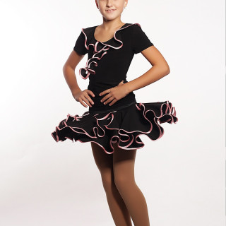 Блуза RLT72160123 (40, чорний, пудра, з кольоровим кокільі)