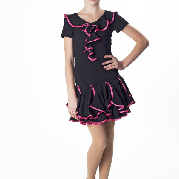 Блуза RLT72160110 (36, чорний, рожевий, з кольоровим кокільі) Блуза RLT72160110 (36, чорний, рожевий, з кольоровим кокільі)