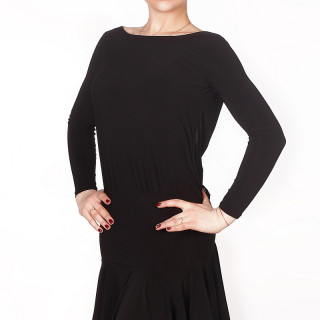 Блуза RLT720101 д/р (32, чорний, із заходом на спині)