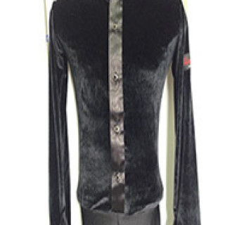 Комбідрес чоловічий, сорочка чорна велюрова чоловіча для танців Латина