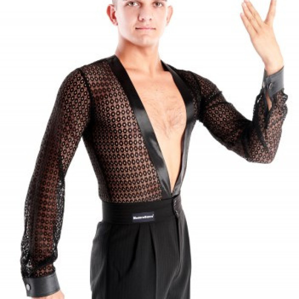 Сорочка-комбідрес чоловічий для танців гіпюр Латина Сорочка-комбідрес чоловічий для танців гіпюр Латина