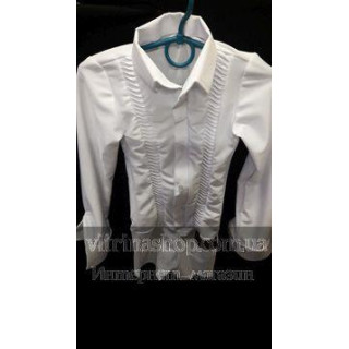 Рубашка мужская комбидресс для танцев из бифлекса с декором. 164-170