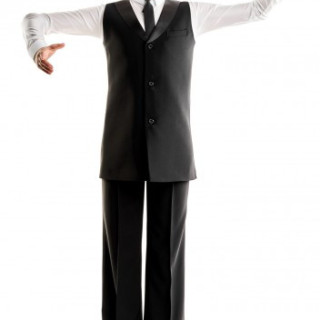 Жилет мужской для танцев с лацканами и шлицами. 46