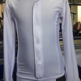 Сорочка чоловіча для танців класична з біфлексу подвійна застібка.