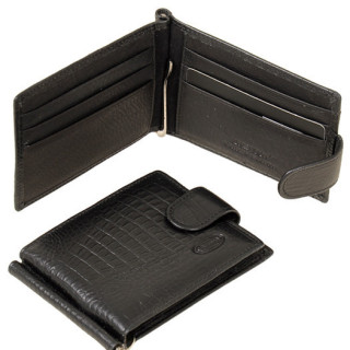 Портмоне-затискач, гаманець чоловічий із товстої натуральної телячої шкіри.