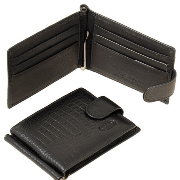 Портмоне-зажим из натуральной гладкой кожи Портмоне-зажим из натуральной гладкой кожи