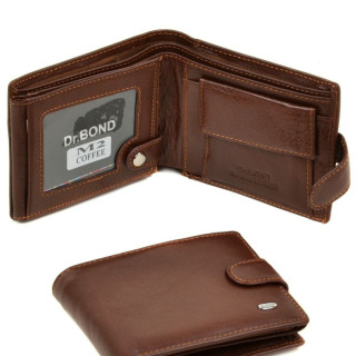 Гаманець чоловічий із натуральної шкіри коричневий