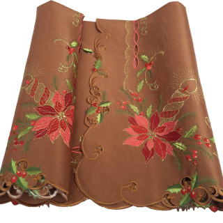 Атласна новорічна серветка 85-85 см