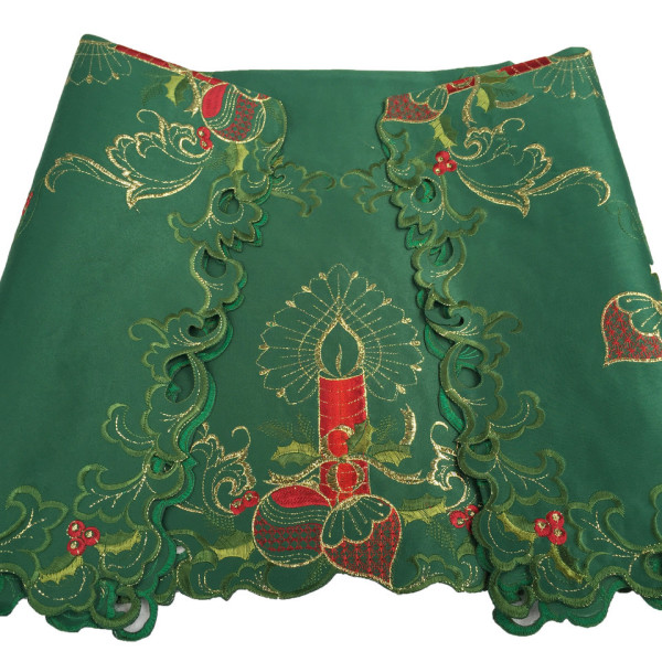 Атласна новорічна серветка 85-85 см Атласна новорічна серветка 85-85 см