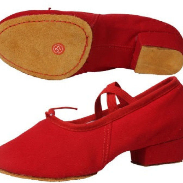 Балетки з натуральної тканини кирза на підборах Балетки з натуральної тканини кирза на підборах